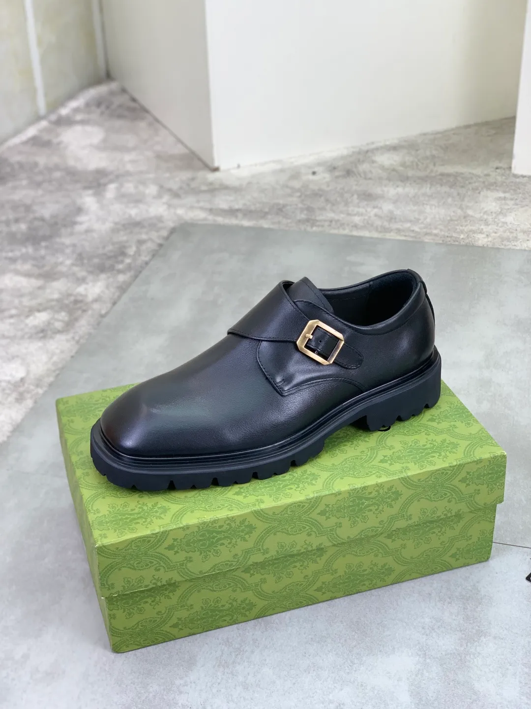 Men's Men's Shoes 💰P580 [New Style] 💰💎💎💎 [Gucci] GUCCI high-end men's formal business leather shoes, original order 1:1! Original imported high-end calfskin, original metal buckle, imported first-layer pigskin lining for feet, original high-end outsole, men's shoe size: 38-44